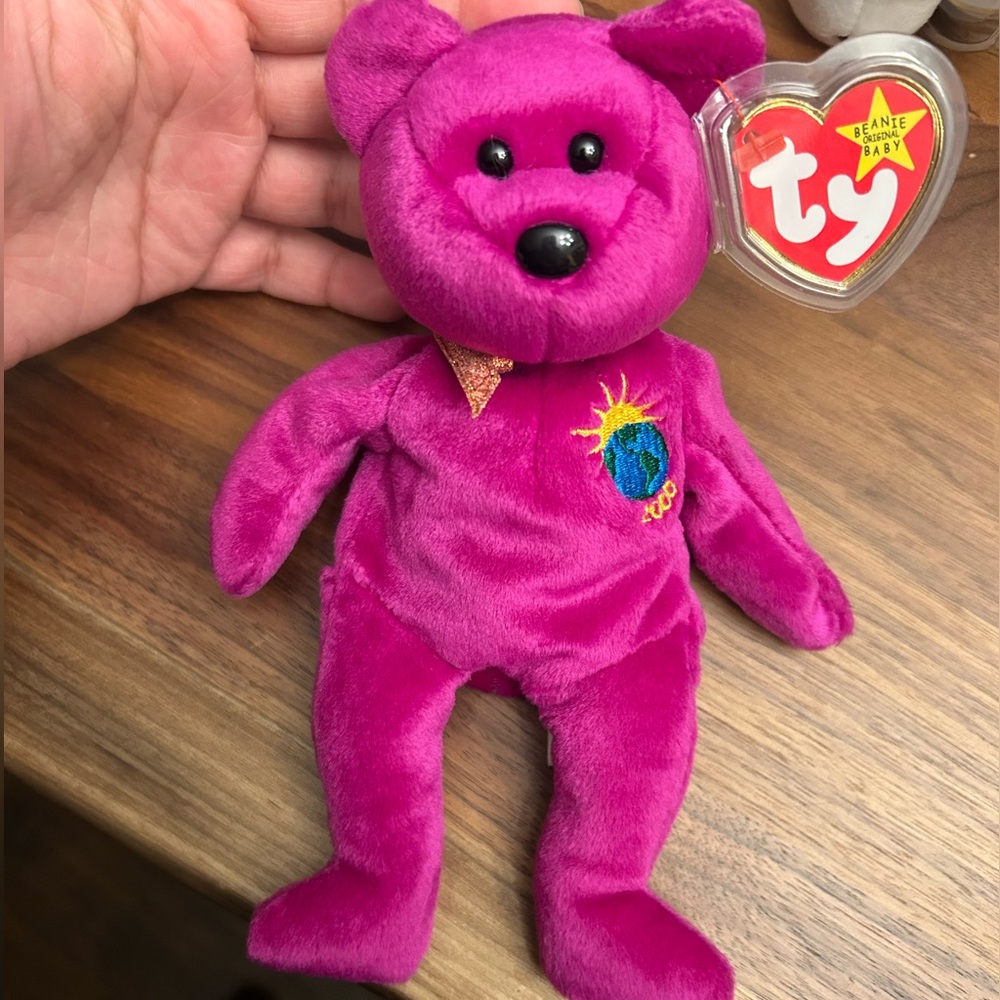 5/$25 
Ty Beanie Babie - Bear - 1999 - Millenium - Y2K